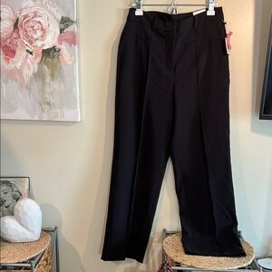 Anne Klein NWT Women’s High Rise Wide Leg Black Trousers Size 8